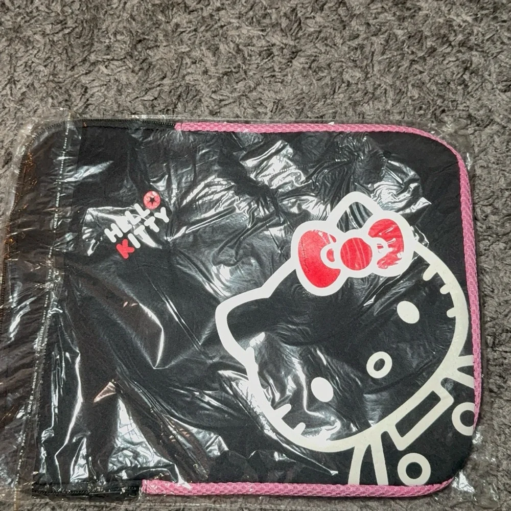 Hello Kitty Black Sleeve with Pink Trim and Red Bow